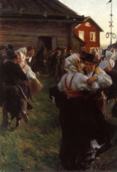 Anders Zorn's painting Midsummer Dance, 1896, Nationalmuseum Stockholm