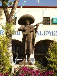 Monument to the mariachi in Plaza Garibaldi, Mexico City